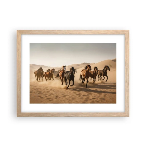 Poster în ramă de stejar deschis - Liberi ca vântul - 40x30 cm
