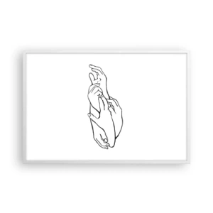 Poster în ramă albă - Atingere bună - 91x61 cm