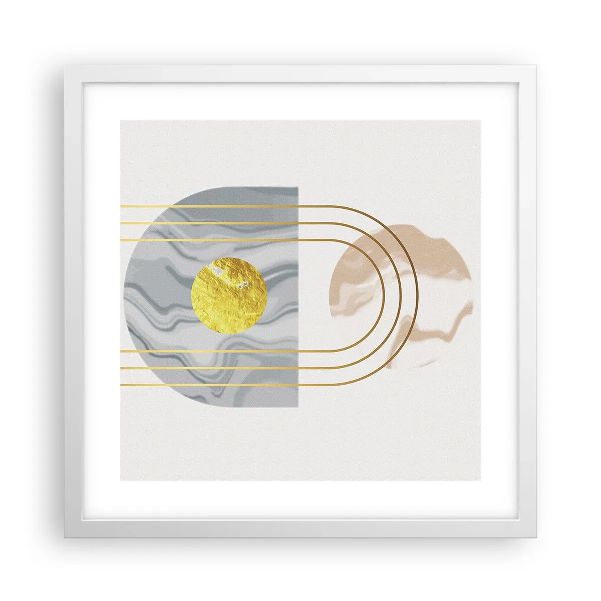 Poster în ramă albă - Lumină și strălucire - 40x40 cm