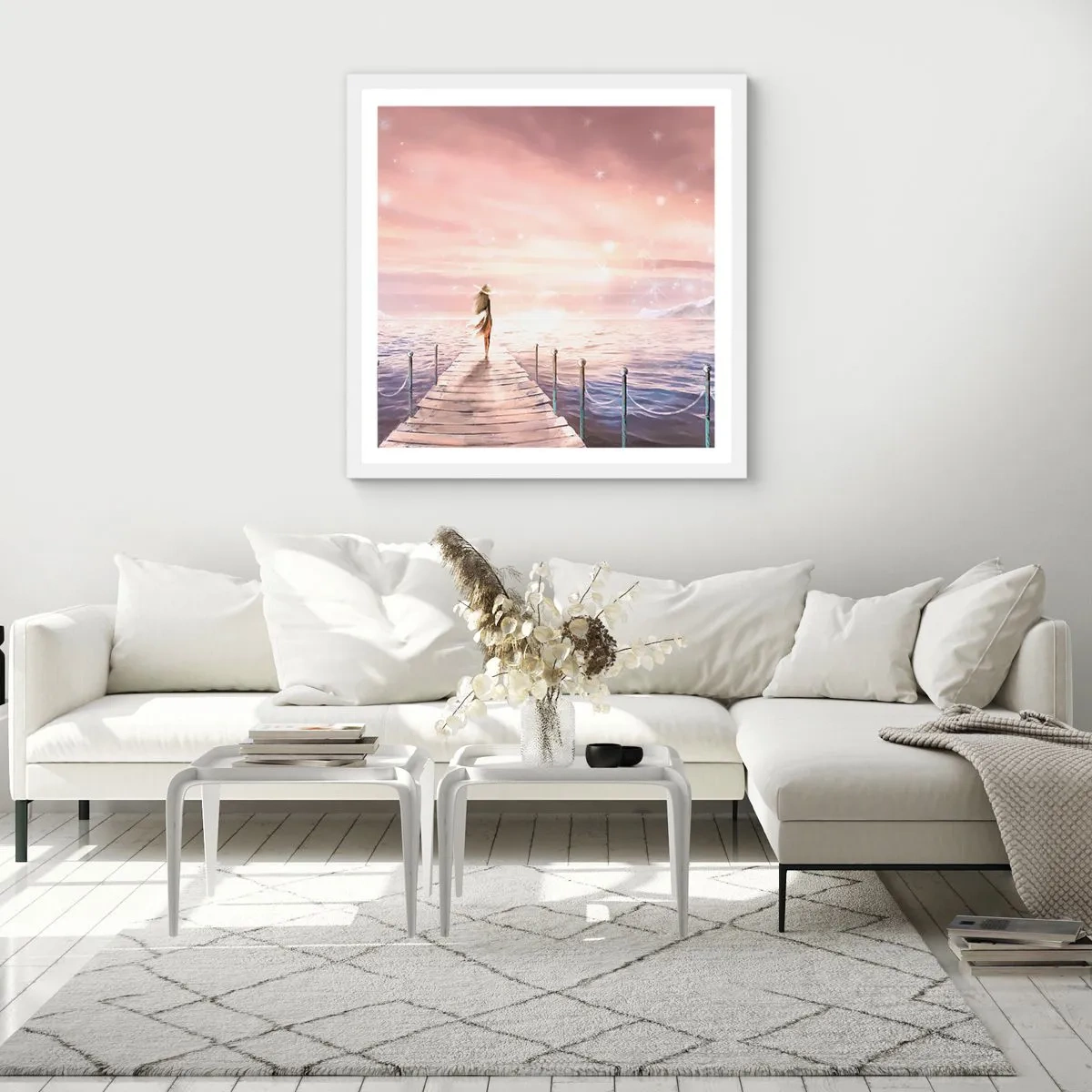 Poster în ramă albă - În lumina unui vis - 40x40 cm