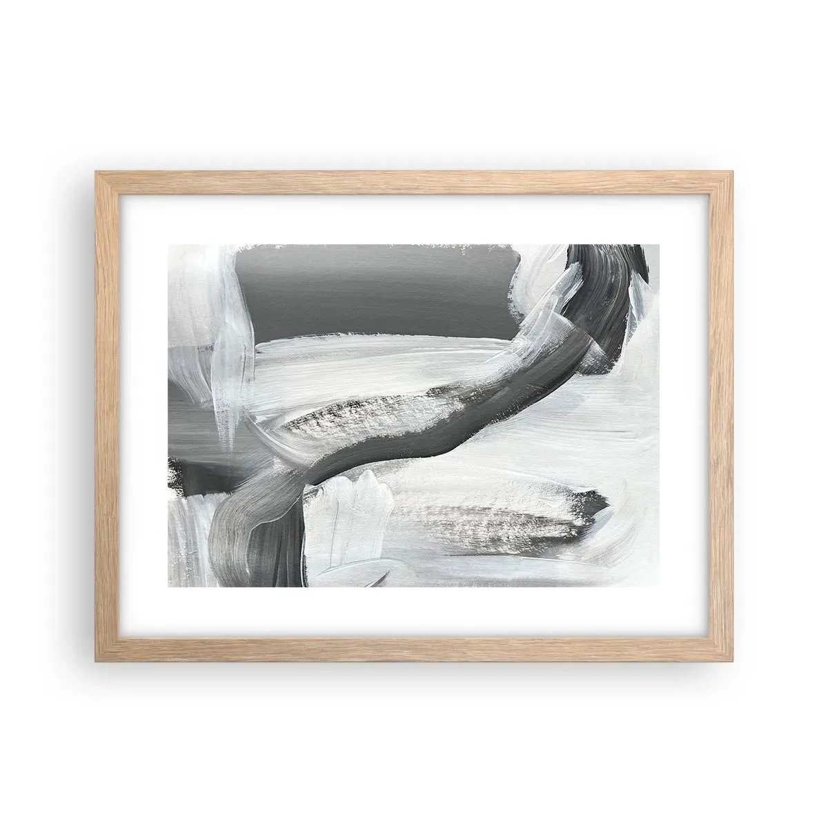 Poster în ramă de stejar deschis - Cu o mișcare decisivă - 40x30 cm