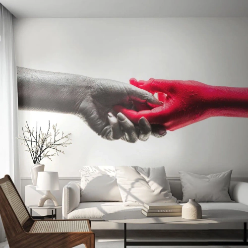 Tapet Standard Eco - Împreună, deși diferiți - Mâinile omului, Mână, Abstracția - 200x140 cm