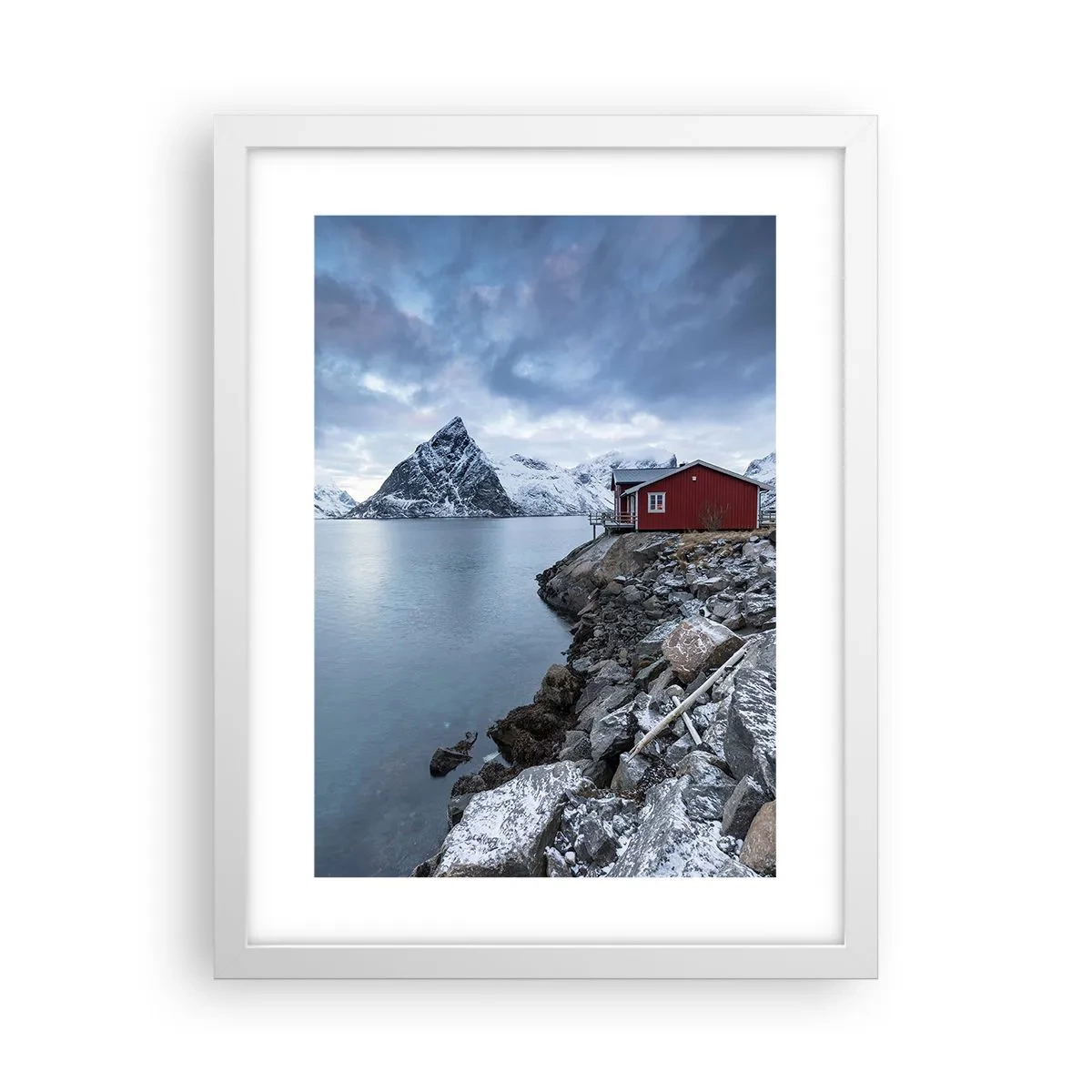 Poster în ramă albă - Refugiu scandinav - 30x40 cm