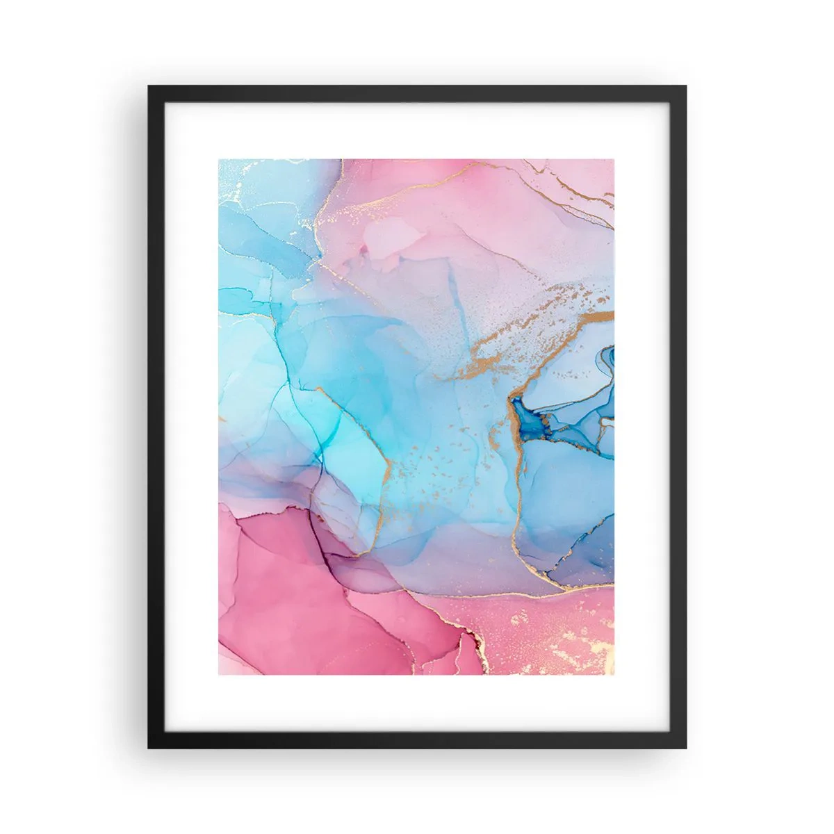 Poster în ramă neagră - Întâlnire și întrepătrundere - 40x50 cm