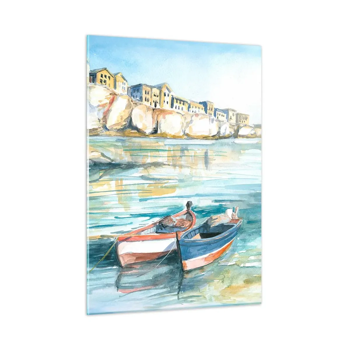 Tablou pe sticlă - Peisaj în azur - 50x70 cm