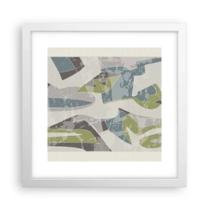 Poster în ramă albă - Compoziție din spatele geamului - 30x30 cm