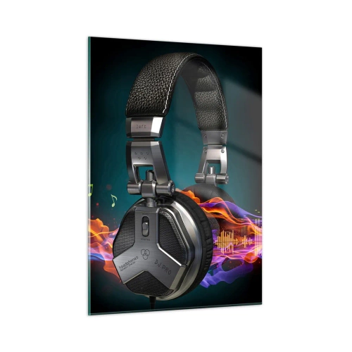 Tablou pe sticlă - În focul muzicii - 50x70 cm