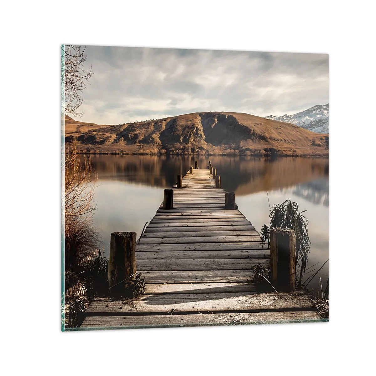 Tablou pe sticlă - Peisaj în tăcere - 50x50 cm