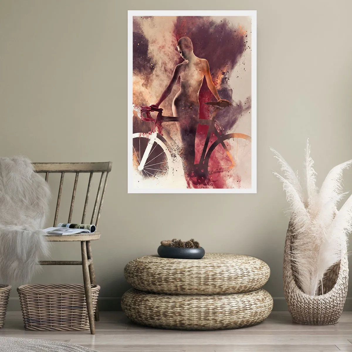 Poster - În forme de marmură sufletul ciclist - 70x100 cm