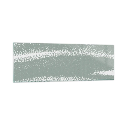 Tablou pe sticlă - Abstracție în stil de iarnă - 90x30 cm