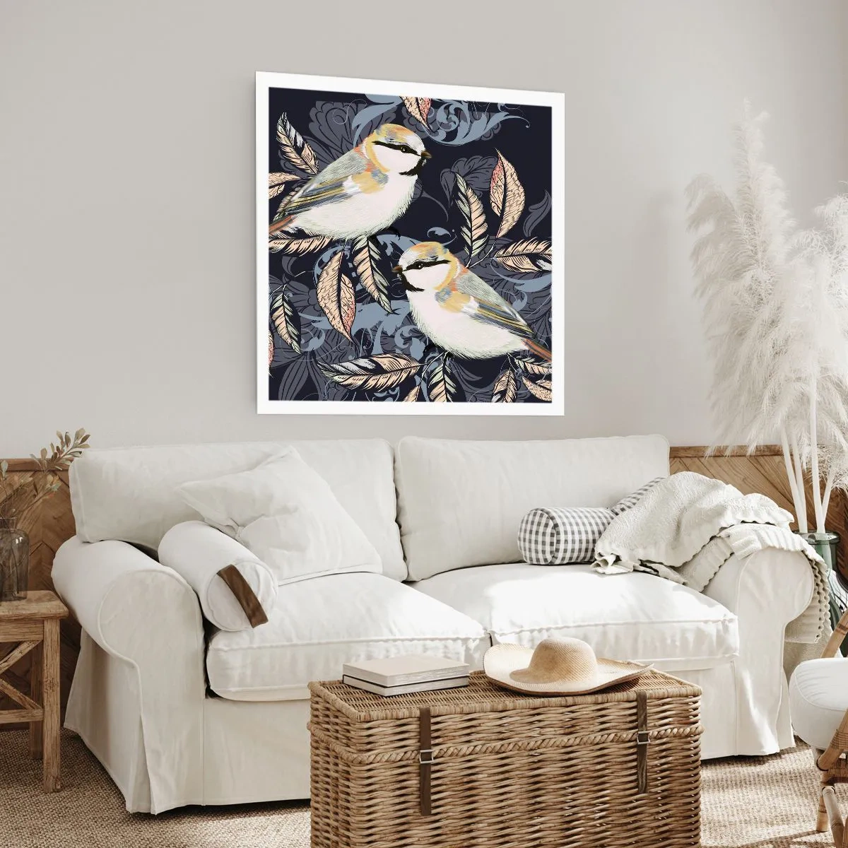 Poster - Ciripirile galben-albastru - 60x60 cm