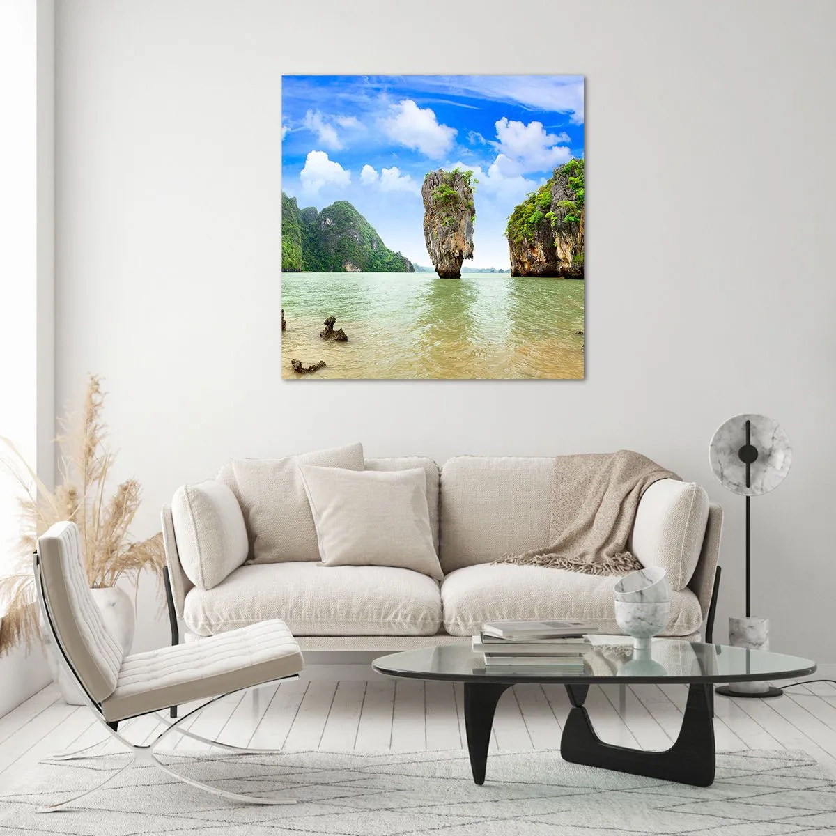 Tablou pe sticlă - Minuni naturale stâncoase - 60x60 cm