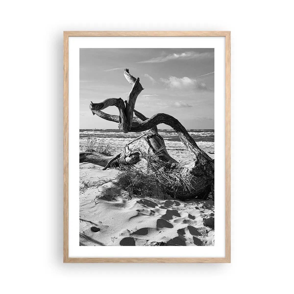Poster în ramă de stejar deschis - Sculptură marină - 50x70 cm