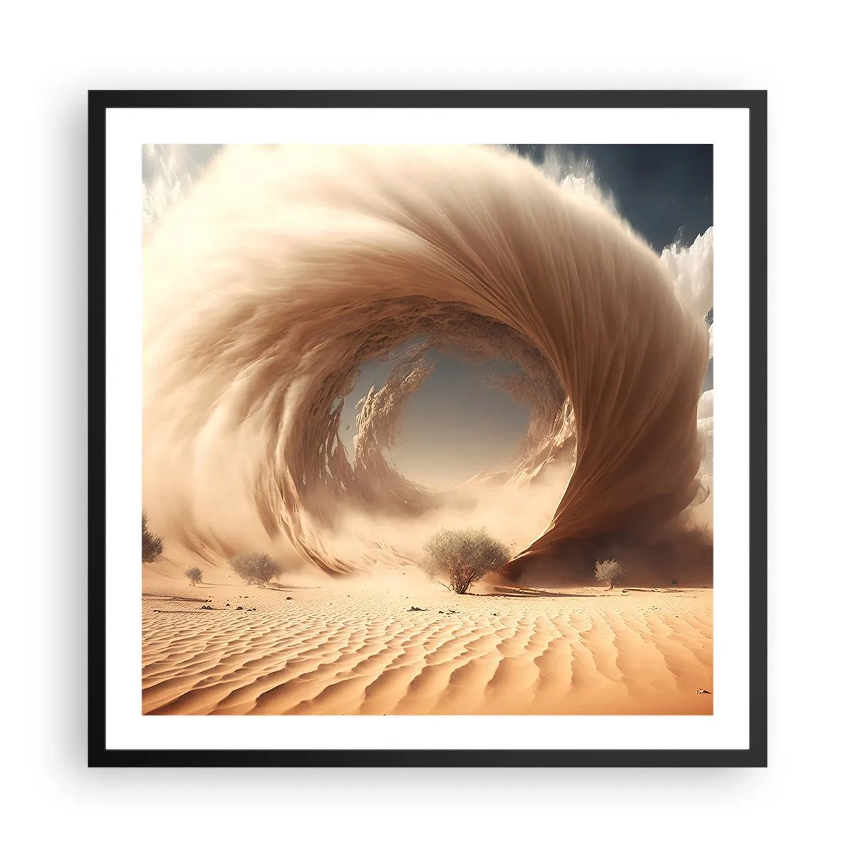 Poster în ramă neagră - Portal deschis - 60x60 cm