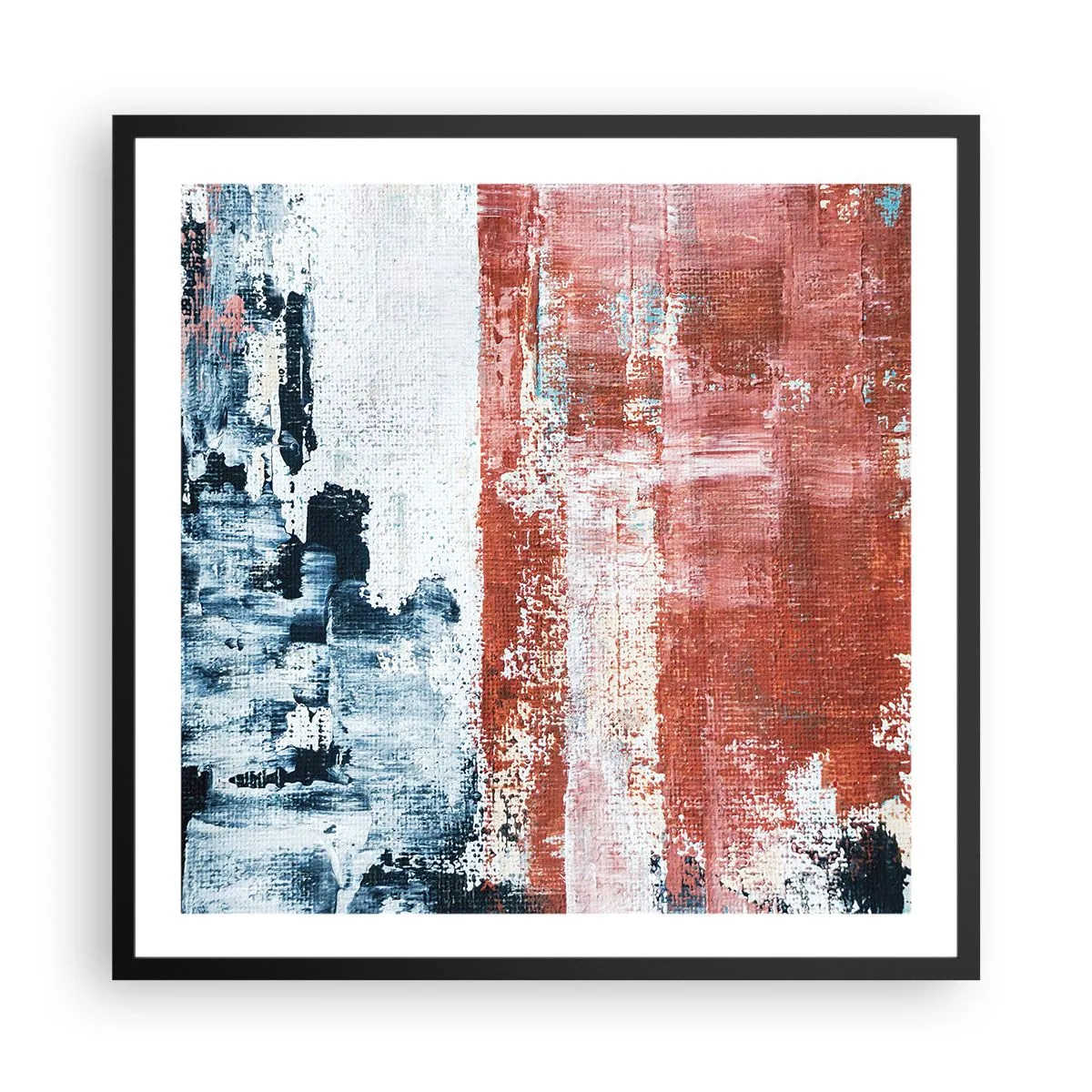 Poster în ramă neagră - Jumi-juma abstract - 60x60 cm