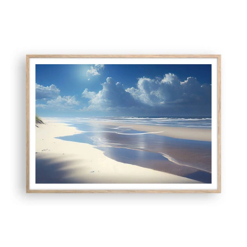 Poster în ramă de stejar deschis - Vacanță în paradis - 100x70 cm