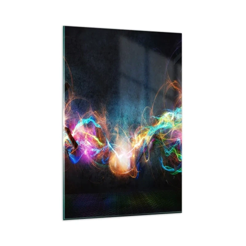 Tablou pe sticlă - Cu bucurie împotriva întunericului - 80x120 cm