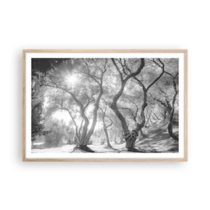 Poster în ramă de stejar deschis - Într-o livadă de măslini - 91x61 cm