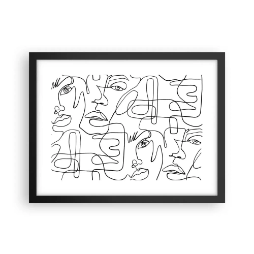 Poster în ramă neagră - Într-o încurcătură de emoții - 40x30 cm
