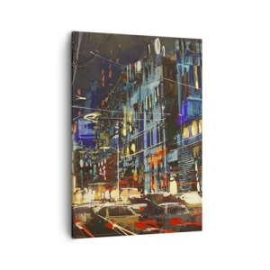 Tablou pe pânză - Agitația de seară a străzii - 50x70 cm