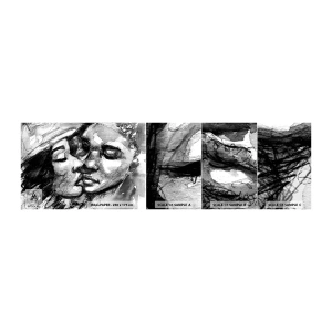 Mostră tapet autocolant Deluxe Sticker - Un moment de tandrețe - Sărutări, Dragoste, Îndrăgostiți - 100x30 cm