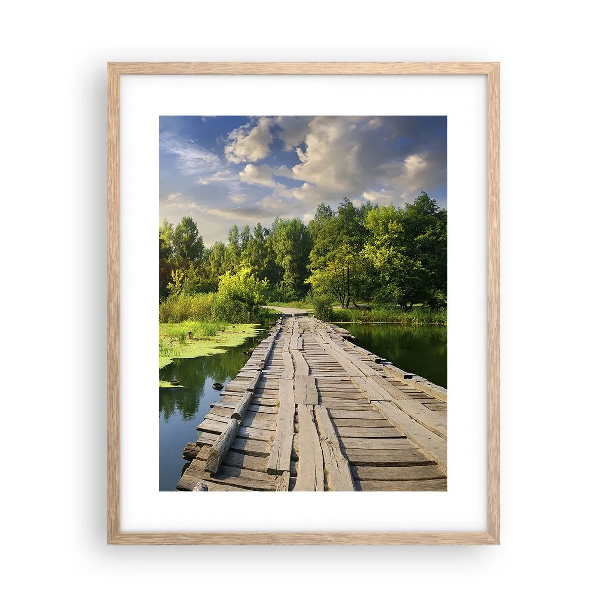 Poster în ramă de stejar deschis - Vară, vară peste tot - 40x50 cm