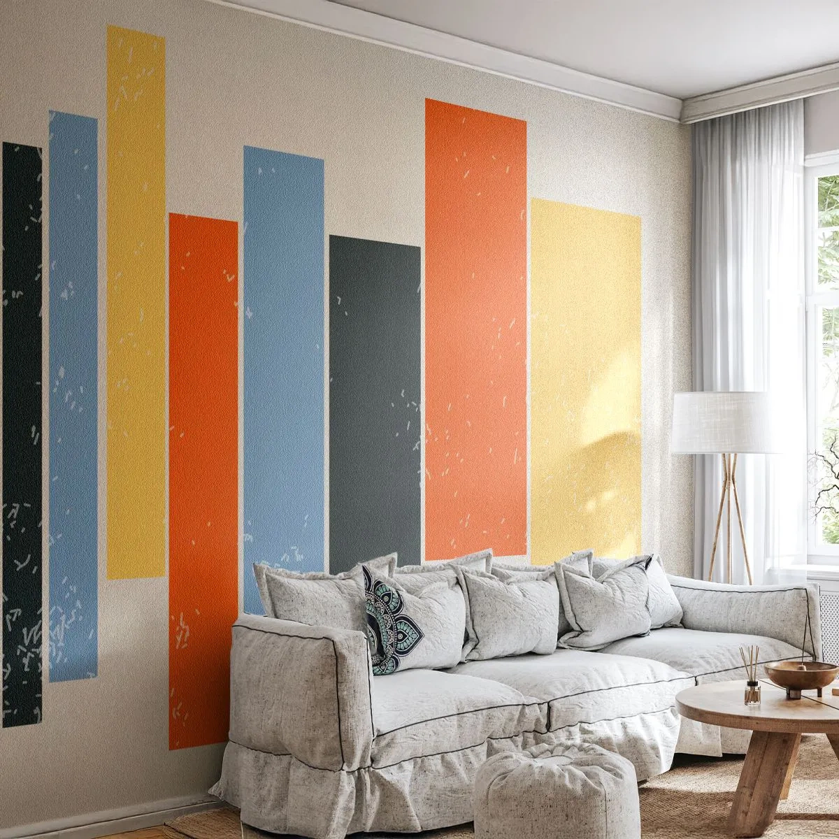 Tapet Premium Sand - Înregistrare muzicală - Minimalism, dreptunghiuri, Forme - 100x70 cm
