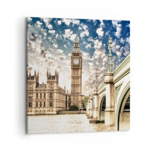 Tablou pe pânză - Nori de pene deasupra Tamisei - 50x50 cm