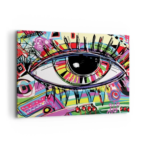 Tablou pe pânză - Un ochi colorat - un suflet colorat - 100x70 cm