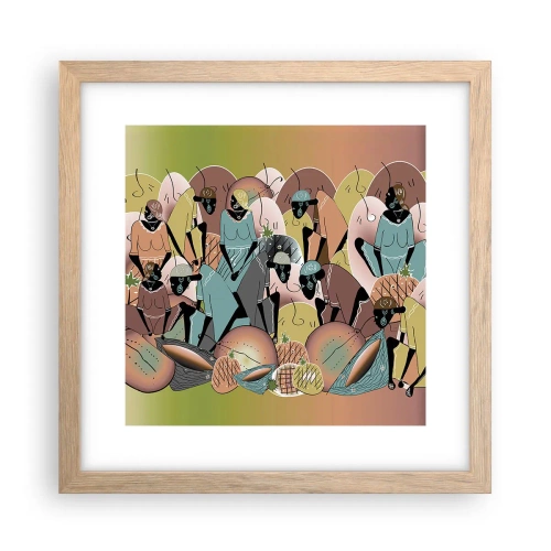 Poster în ramă de stejar deschis - Sărbătoarea cea mare se apropie - 30x30 cm