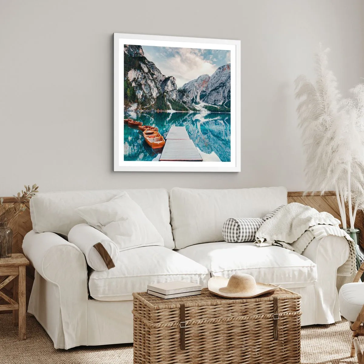 Poster în ramă albă - Îți vom arăta frumusețea - 60x60 cm