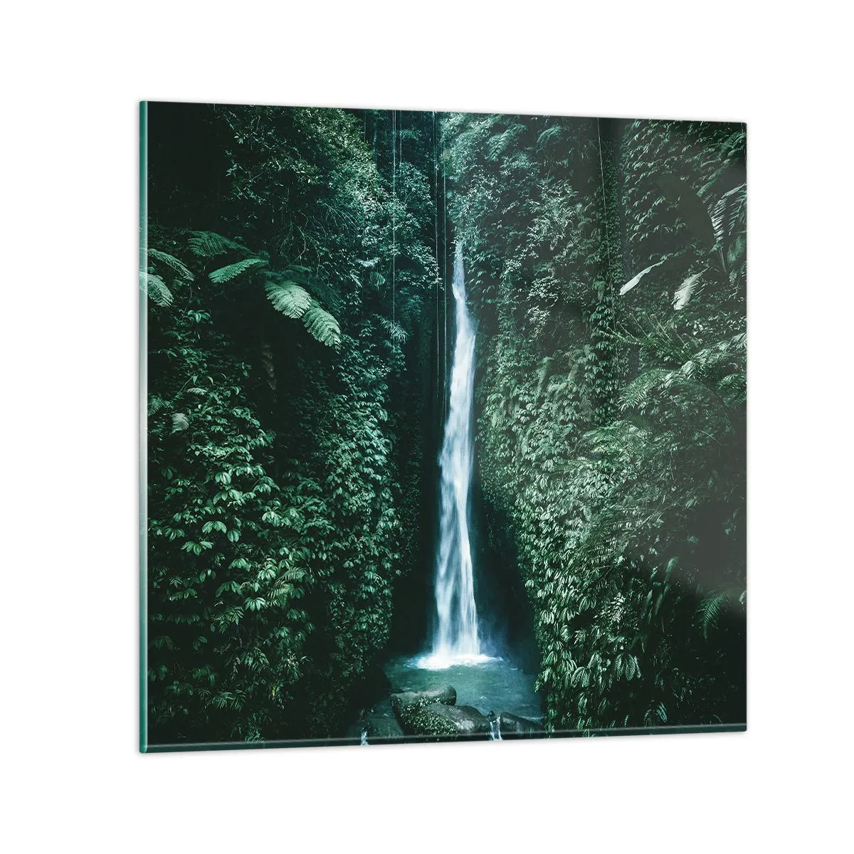 Tablou pe sticlă - Băi tropicale - 40x40 cm