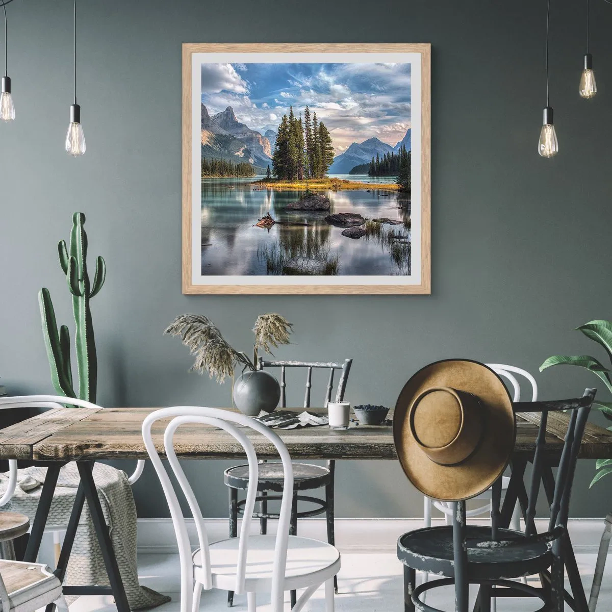 Poster în ramă de stejar deschis - La o apă mare și limpede… - 40x40 cm