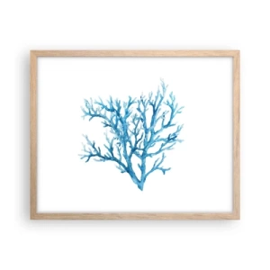 Poster în ramă de stejar deschis - Filigranul marin - 50x40 cm