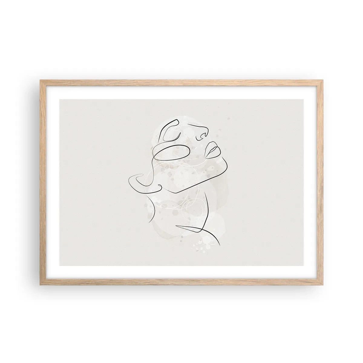 Poster în ramă de stejar deschis - Schiță de vis - 70x50 cm