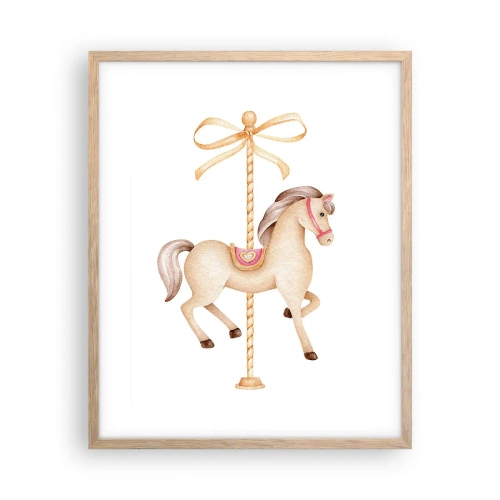 Poster în ramă de stejar deschis - Într-un trap grațios - 40x50 cm