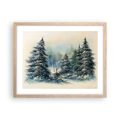 Poster în ramă de stejar deschis - Gata pentru Crăciun - 50x40 cm