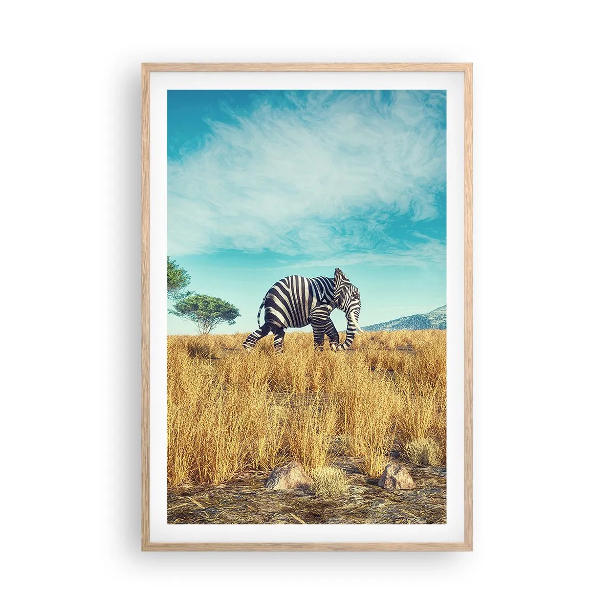 Poster în ramă de stejar deschis - Griul nu mai este la modă - 61x91 cm