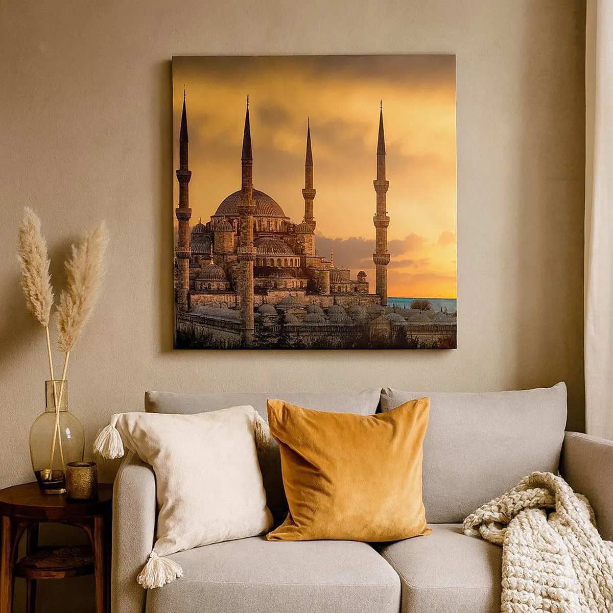 Tablou pe pânză - Dumnezeu este mare - 30x30 cm