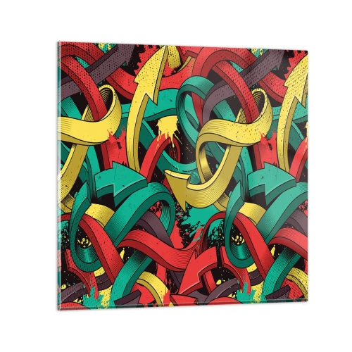 Tablou pe sticlă - Pe unde să mergem? - 70x70 cm