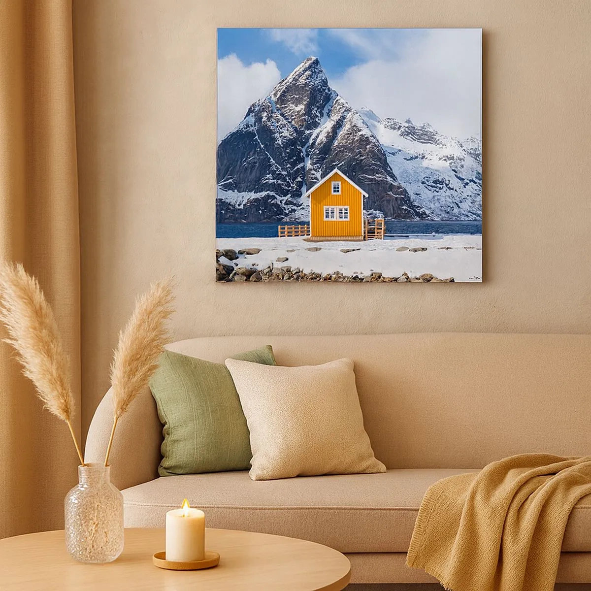 Tablou pe pânză - Vacanță scandinavă - 30x30 cm