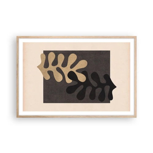 Poster în ramă de stejar deschis - Absență și completare - 91x61 cm