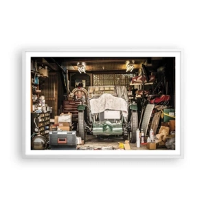 Poster în ramă albă - Înapoi în trecut - 91x61 cm