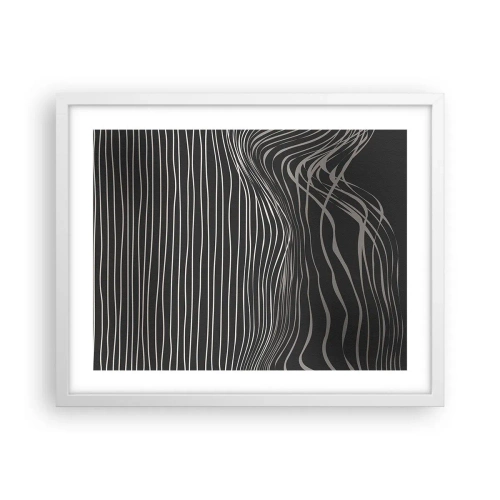 Poster în ramă albă - Ritm și accent - 50x40 cm
