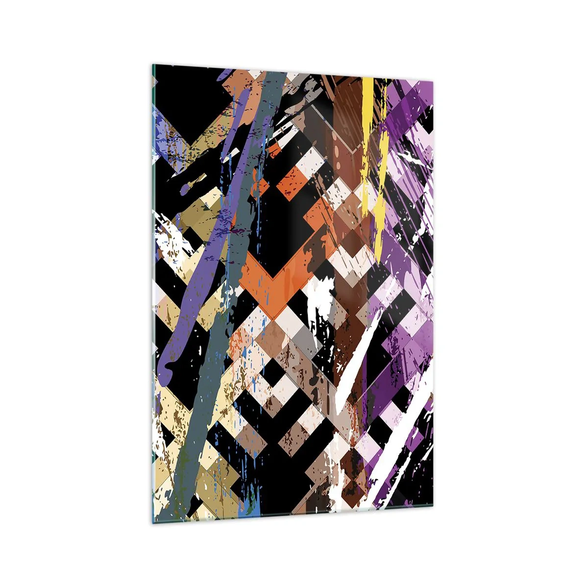 Tablou pe sticlă - La pătrat - 70x100 cm