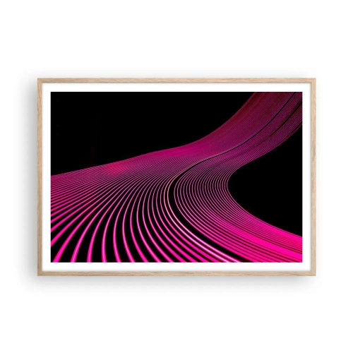 Poster în ramă de stejar deschis - Bulevardul de lumină - 100x70 cm