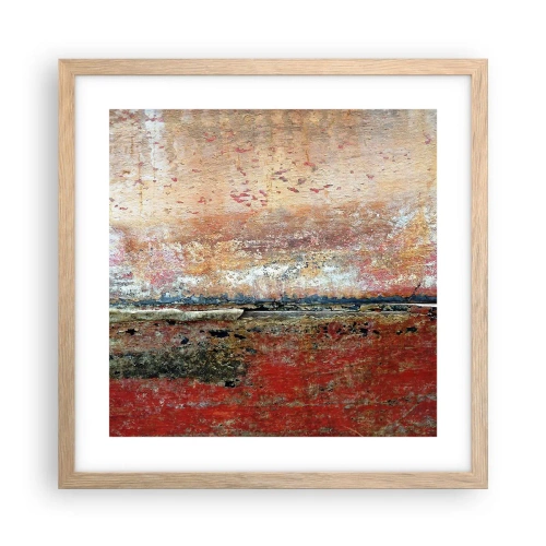 Poster în ramă de stejar deschis - Oare este marea? - 40x40 cm