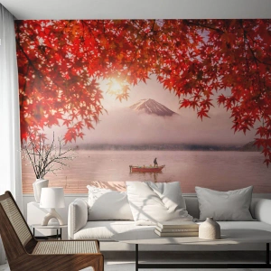 Tapet Premium Sand - În stil japonez - Peisaj, Lac, Japonia - 100x70 cm