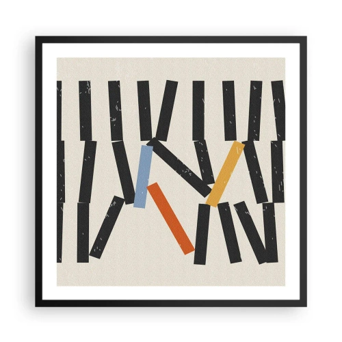 Poster în ramă neagră - Domino - compoziție - 60x60 cm