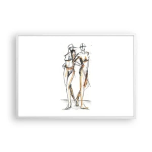 Poster în ramă albă - Un studiu de farmec - 100x70 cm